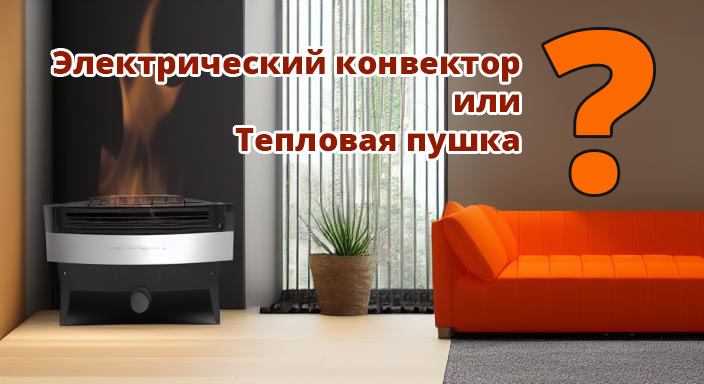 электрический конвектор или тепловая пушка
